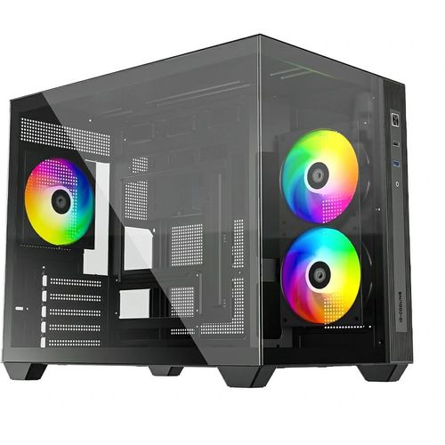 Корпус mATX ID-COOLING View 500 ARGB, Mini-Tower, без БП, черный
