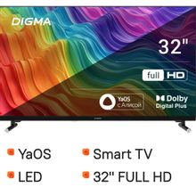 Изображение товара 32 дюймовый телевизор Digma DM-LED32SBB33 с FULL HD и SMART TV