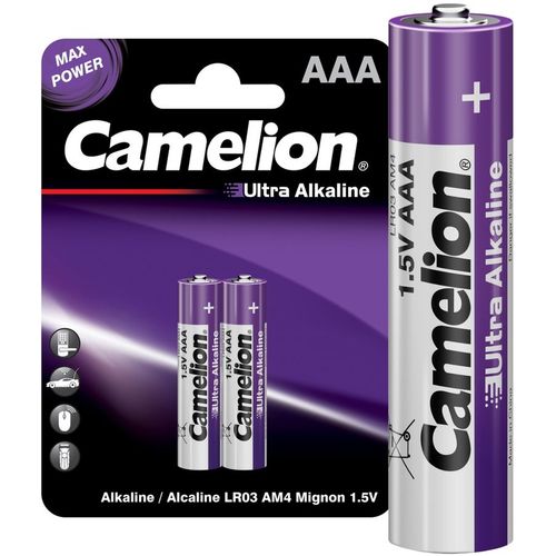 AAA Батарейка CAMELION Ultra Alkaline LR03-BP2UT, 2 шт.