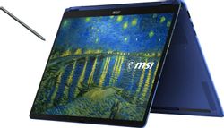 Ноутбук MSI Prestige 14 Flip AI+ The Starry Night-400RUY, 14", трансформер, OLED, Intel Core Ultra X9 378H, 16-ядерный, 32ГБ LPDDR5x, 1ТБ SSD, Intel Arc B390, рисунок