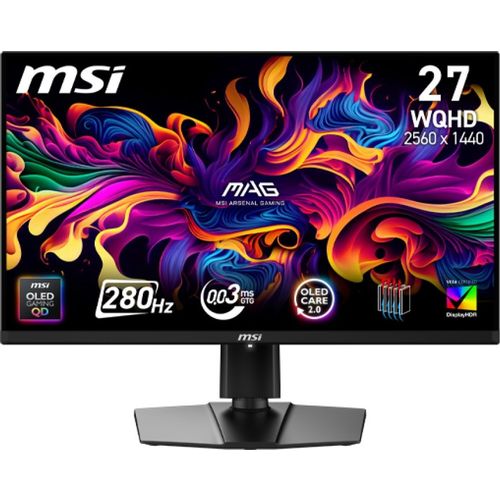 26.5″ Монитор MSI Mag 271QP QD-OLED X28, 2560×1440, QD OLED, 280Гц, 2хHDMI, 1хDP, черный [9s6-3cf19t-010]