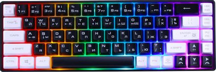 Клавиатура Defender Aris GK-349, проводная, USB, мембранная, черный/белый [45344]