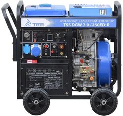 Дизельный генератор ТСС TSS DGW 7.0/250ED-R, сварочный, 220/12 В, 7кВт