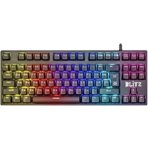 Клавиатура Defender Blitz GK-240L, проводная, USB, механическая, черный [45240]