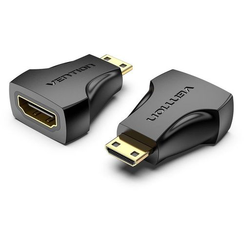 Переходник видео VENTION AISB0, HDMI (f) - mini-HDMI (m), ver 1.4, GOLD, черный
