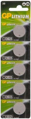 CR2025 Батарейка GP Lithium 5 шт.