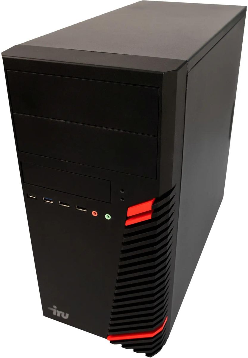 Компьютер  iRU Home 310H6SM,  Intel  Core i3  12100,  DDR4 16ГБ, 256ГБ(SSD),  Intel UHD Graphics 730,  Free DOS,  черный