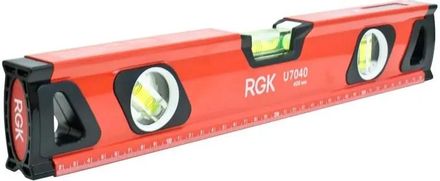 Уровень пузырьковый RGK U7040 магнитный, глазков: 3шт