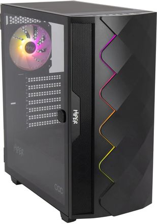 Корпус ATX HIPER DCB, Midi-Tower, без БП,  черный