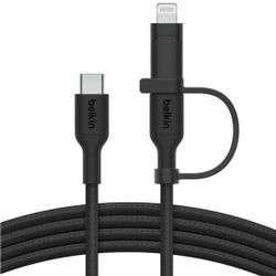 Изображение товара Кабель Belkin CAC003hq1.5MBK, Lightning (m)/USB Type-C (m) - USB Type-C (m), 1.5м, MFI, черный Изображение товара Кабель Belkin CAC003hq1.5MBK, Lightning (m)/USB Type-C (m) - USB Type-C (m), 1.5м, MFI, черный