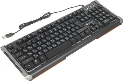 Клавиатура Oklick 717G BLACK DEATH, USB, черный оранжевый [476395 ...