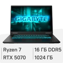 Изображение товара Игровой ноутбук Gigabyte GAMING A16 GA63H 16 IPS Ryzen RTX 5070 16ГБ SSD