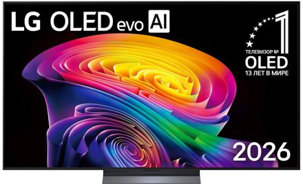 65" Телевизор LG OLED65C6RLA.ARU OLED, 4K Ultra HD, СМАРТ ТВ, WebOS, черный