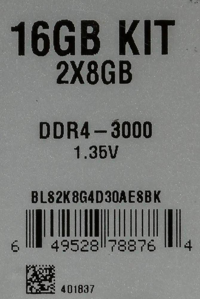Ballistix bls2k8g4d30aesbk sale