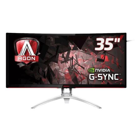 35" Монитор AOC Gaming AG352UCG,  3440x1440,  MVA,  100Гц,  1хHDMI,  изогнутый, черный и серебристый