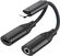 Изображение товара Адаптер PERO AD12,  Lightning (m) -  Lightning (f)/Jack 3.5 (f),  0.1м,  черный