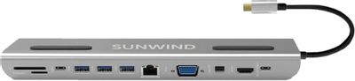 Отзывы на Стыковочная станция SunWind SW-DS047-S, серебристый в ...