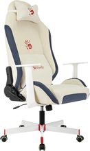 Изображение товара Игровое кресло A4TECH Bloody GC-830 на колесиках ткань белый синий