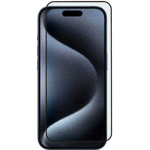 Защитное стекло для экрана ZIBELINO для Apple iPhone 15 Pro антиблик, 3D, 1 шт, черный [ztg-3d-apl-15pro-blk]
