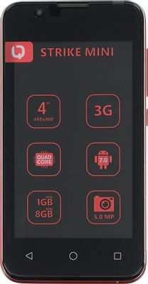Смартфон BQ Strike Mini 4072, красный – купить в Ситилинк | 1105447