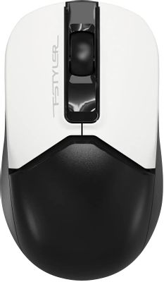Мышь A4TECH Fstyler FB12S, оптическая, беспроводная, USB, черный и белый [fb12s usb panda]
