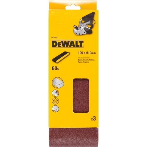 Шлифлента для ленточных шлифмашин DeWALT DT3321-QZ, 3шт