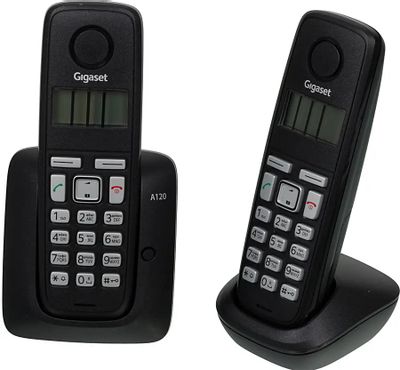 Радиотелефон Gigaset A120 DUO RUS, черный [l36852-h2401-s301] – купить ...