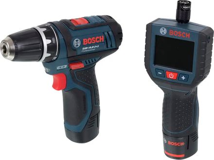 Дрель-шуруповерт Bosch GSR 10.8-2-Li + GOS 10.8V-Li аккум. патрон:быстрозажимной