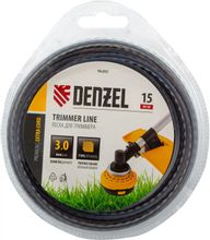 Изображение товара Леска для садовых триммеров DENZEL 96260 3мм 15м надежная и прочная