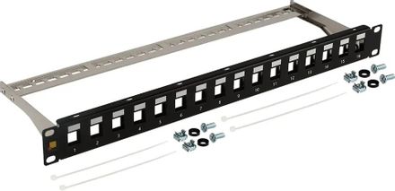 Патч-панель наборная Lanmaster (LAN-PPN16OK-STP) 19" 1U 16x FTP