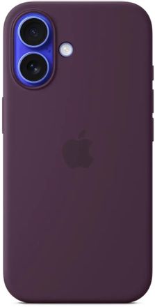 Чехол (клип-кейс) Apple Silicone Case, Plum,  для Apple iPhone 16, сливовый [myy43zm/a]