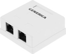 Розетка ITK (CS2-1C5EU-22-G) настенная 62x59.6x26.5мм RJ45 пластик ...
