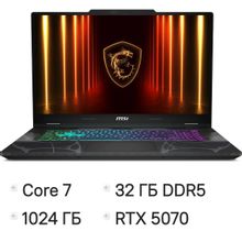 Изображение товара Ноутбук MSI Cyborg 17 B2RWGKG-286XRU 17.3" IPS, RTX 5070, 32ГБ DDR5, 1ТБ SSD