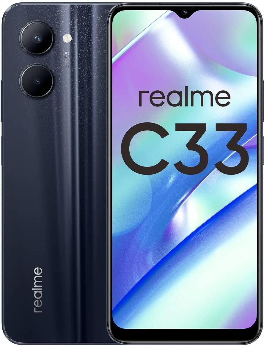 Характеристики Смартфон REALME C33 4/128Gb, черный (1864046) смотреть в  СИТИЛИНК