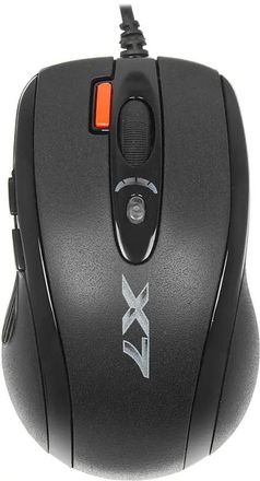 Мышь проводная A4TECH XL-750MK, игровая, лазерная, USB, 3600dpi, черный [xl-750mk usb]