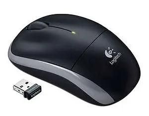 Мышь беспроводная Logitech M195, радио, оптическая, USB, 1000dpi, черный и серый [910-001999]
