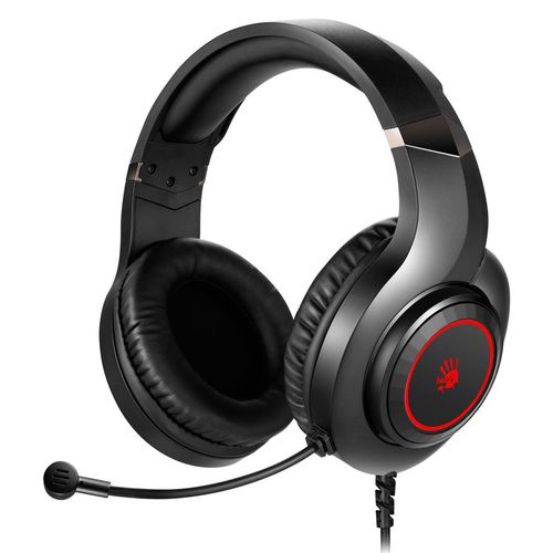 Гарнитура игровая A4TECH Bloody G220, для компьютера, мониторные, проводные, черный [g220 aux3.5-4pin + usb]