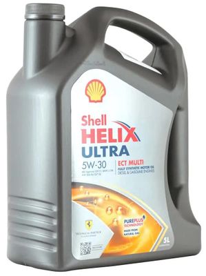 Моторное масло SHELL Helix Ultra ECT Multi, 5W-30, 5л, синтетическое [550058158]