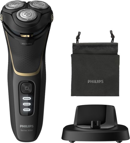 Электробритва Philips Series 3000 S3333/54,  черный и золотистый