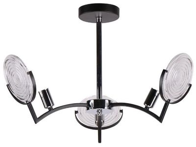 Люстра IMEX MD.51382-3-P, 3 х , черный/прозрачный [md.51382-3-p bch+bk ...