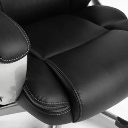 Кресло BRABIX Rest EX-555, экокожа, до 125кг, черный