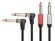 Изображение товара Кабель соединительный аудио PREMIER PCH-243,  2xJack 6.3 (m) -  2xJack 6.3 (m)  (Г-образный),  1.8м, GOLD,  черный