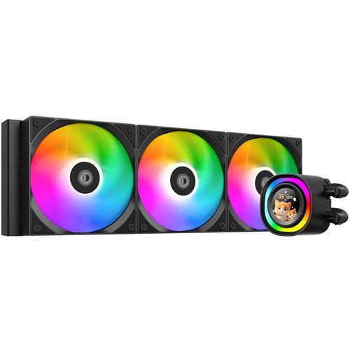 Система водяного охлаждения ID-COOLING FX360 LCD, LCD, 4-pin, ARGB, 120мм, черный, retail