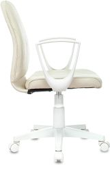 Кресло Бюрократ CH-W327, экокожа, до 120кг, слоновая кость
