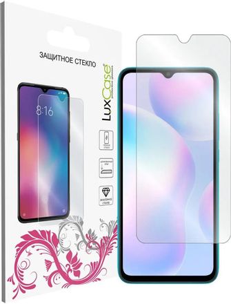 Защитное стекло для экрана  LuxCase для Xiaomi Redmi 9A/9С 100х180 мм, прозрачная, 1 шт, прозрачный [83050]