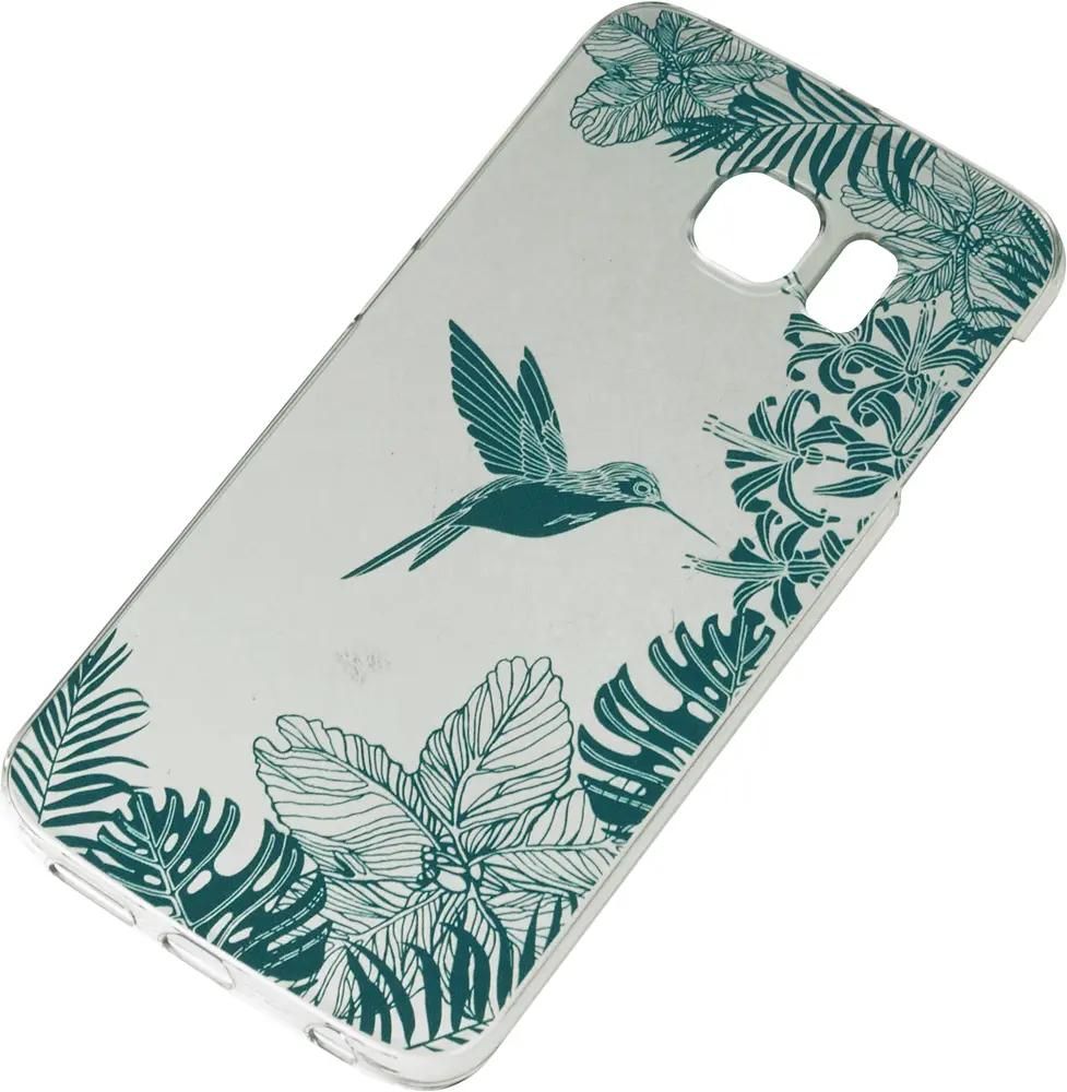 Чехол (клип-кейс) Deppa Art Case Jungle Колибри, для Samsung Galaxy S6  Edge, прозрачный [100173] – купить в Ситилинк | 335735