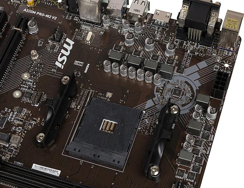 MSI A320M PRO M2 V2 SocketAM4 AMD A320 mATX Ret M00180533