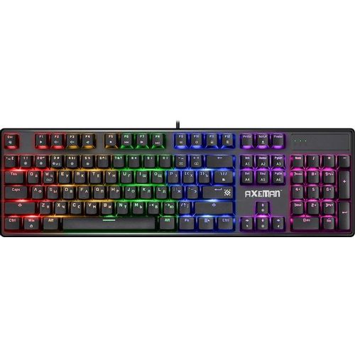 Клавиатура Defender Axeman GK-302, проводная, USB, механическая, черный [45306]
