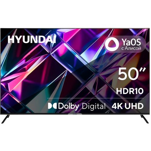 50" Телевизор Hyundai H-LED50BU7003 4K Ultra HD, СМАРТ ТВ, YaOS, черный