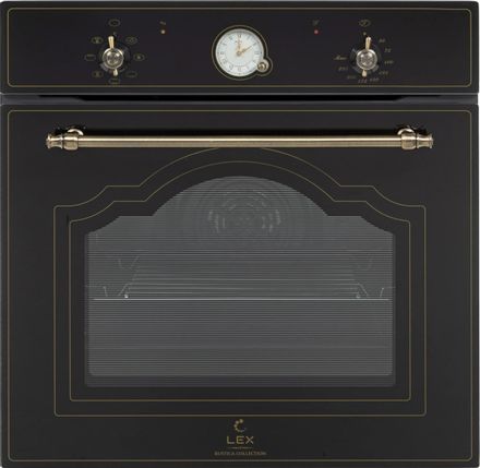 Духовой шкаф электрический LEX EDM 6070C BL, 60л, дверца с 2 стеклами, черный